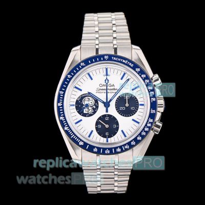 N1 Factory Super Clone Omega Speedmaster Snoopy Swiss 3861 Stainless Steel Watch 